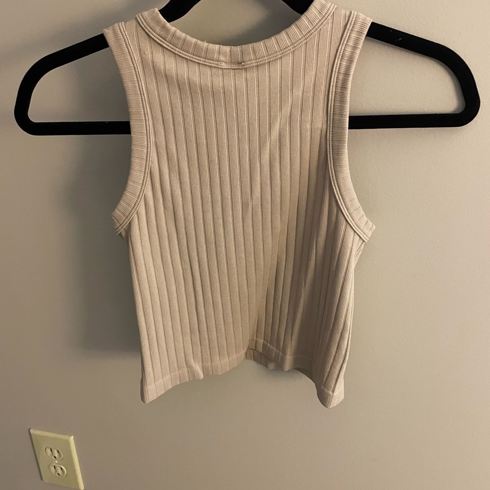 Tan cropped tank